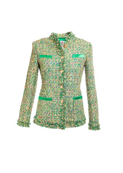 Stylish green jacket Clara Chanel inspired -